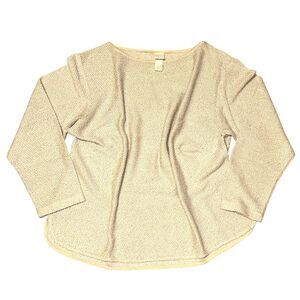 Sweaters Bundle Size L XL Orange White Striped Women's Pullover Winter Fall Cozy